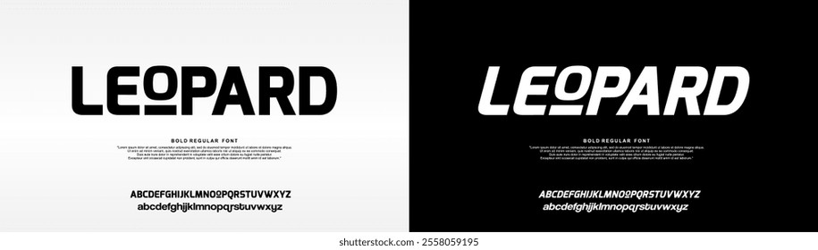 Modern Bold Heavy Font. Typography urban style alphabet fonts for fashion, sport, technology, digital, movie, logo design, vector illustration, uppercase and lowercase.