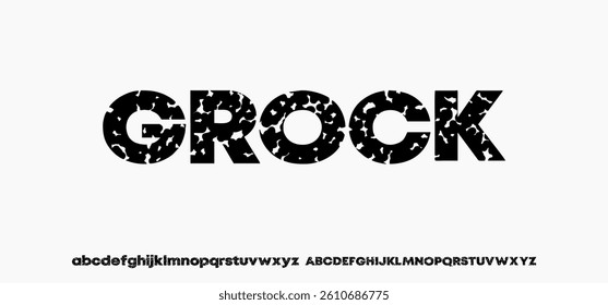 Modern Bold Heavy Font. Typography urban style alphabet fonts for fashion, sport, technology, digital, movie, logo design, vector illustration, uppercase and lowercase.