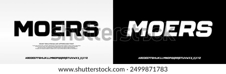 Modern Bold Heavy Font. Typography urban style alphabet fonts for fashion, sport, technology, digital, movie, logo design, vector illustration