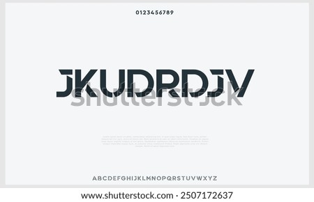 Modern Bold Heavy Font. Typography urban style alphabet fonts for fashion, sport, technology, digital, movie, logo design, vector illustration