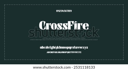 Modern Bold Heavy Font. Typography urban style alphabet fonts for fashion, sport, technology, digital, movie, logo design, vector illustration