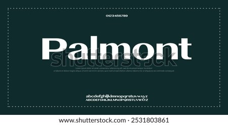 Modern Bold Heavy Font. Typography urban style alphabet fonts for fashion, sport, technology, digital, movie, logo design, vector illustration
