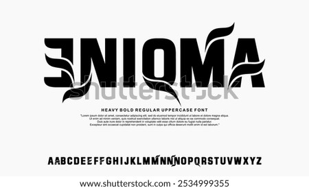 Modern Bold Heavy Font. Typography urban style alphabet fonts for fashion, sport, technology, digital, movie, logo design, vector illustration, uppercase
