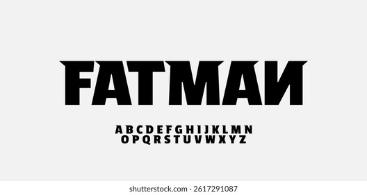 Modern Bold and Heavy Font. Urban culture lettering for fashion, logo, brand etc. Typography Typeface Uppercase Lowercase and Number. Editable Vector Illustration.