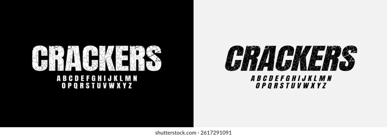 Modern Bold and Heavy Font. Urban culture lettering for fashion, logo, brand etc. Typography Typeface Uppercase Lowercase and Number. Editable Vector Illustration.