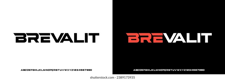 Modern Bold Heavy Strong Font. Typography urban style fonts for sport, technology, digital, engine, machine, movie, logo design, vector illustration