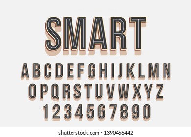 Modern bold high quality typography font design