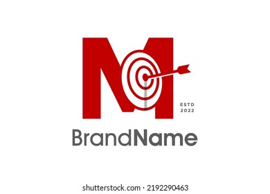 Modern and Bold illustration logo design Initial M combine with Bow Target. The logo good for your any company and can work as well in a small size.