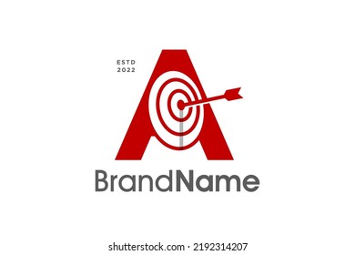 Modern and Bold illustration logo design Initial A combine with Bow Target. The logo good for your any company and can work as well in a small size.