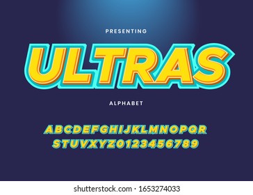 Modern and bold italic alphabet font. Typography urban style fonts for esports team logo. vector illustration