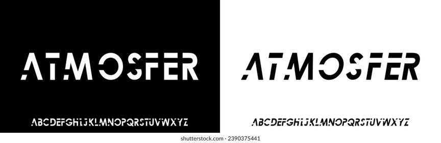 Modern Bold and Italic Font. Typography urban style alphabet fonts for fashion, sport, technology, digital, movie, logo design, vector illustration.