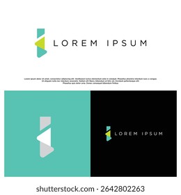 Modern and bold letter I logo with minimalist lines, perfect for branding, digital identity, and professional business use.