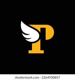 logotipo de la letra P moderna y en negrita