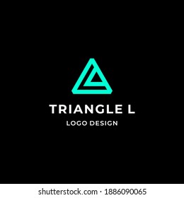 A modern, bold logo about triangles and letters LA on a dark background.
EPS10, Vector.