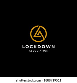 A modern, bold logo about triangles and letters LA on a dark background.
EPS10, Vector.
