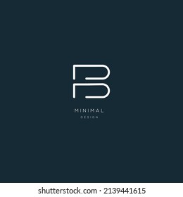 Un logo moderno y atrevido con letras FB sobre un fondo oscuro. EPS10, Vector.