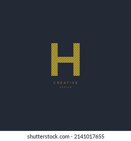 A modern, bold logo letters H on a dark background. EPS10, Vector.