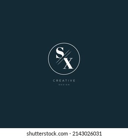 A modern, bold logo letters SX on a dark background. EPS10, Vector.