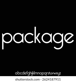 Modern bold lowercase alphabet display font vector illustration