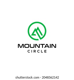 Modern bold M initial logo about mountains.
EPS 10, Vector.