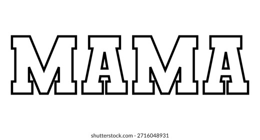 Moderner, kühner Mama-Typografie-Vektor zum Muttertag und zum Branding