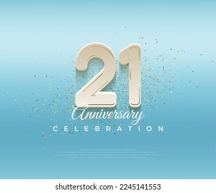 Modern bold number 21st anniversary. premium design for celebration. svg