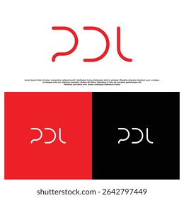 Logotipo PDL moderno e arrojado com design limpo e minimalista. Ideal para marcas, identidade corporativa ou start-ups que buscam uma impressão visual forte e profissional.