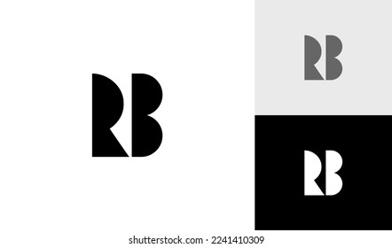 Vector de diseño de logotipo RB moderno y audaz