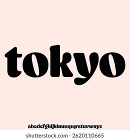 Modern bold rounded display font vector