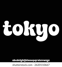 Modern bold rounded display font vector