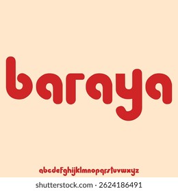 Modern bold rounded display font vector