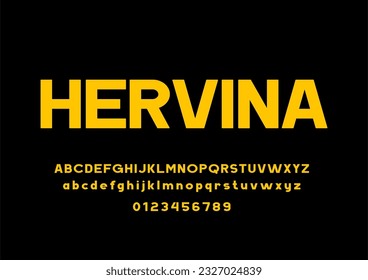 Modern Bold Sans Serif Font Alphabet Typeface, perfect for logo headline magazine