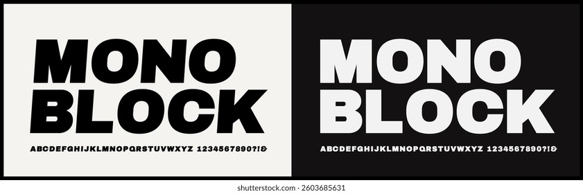 Modern bold sans serif vector font. Typography urban style alphabet font for fashion, sport, technology, digital, movie, logo design, vector illustration