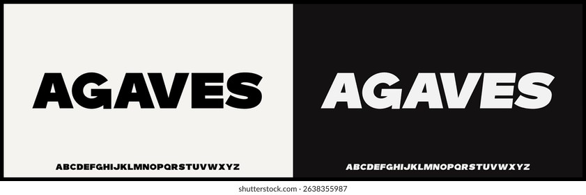 Modern bold sans serif vector font. Alphabet with simple and minimalist uppercase.