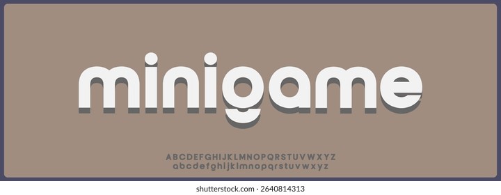 Modern bold sans serif vector font. Minimalist alphabet with uppercase and lowercase.