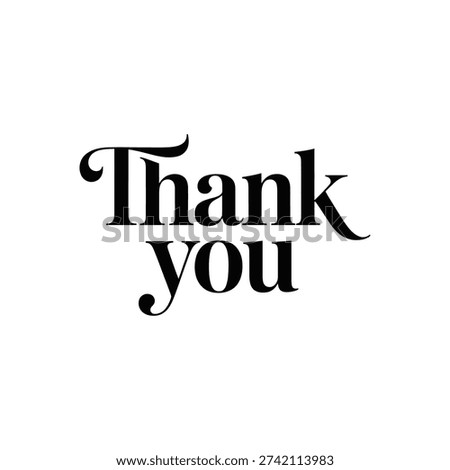 Modern Bold Serif Thank You Typography for Professional Branding