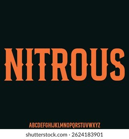 Modern bold slant sans serif alphabet display font vector with stripes speed style