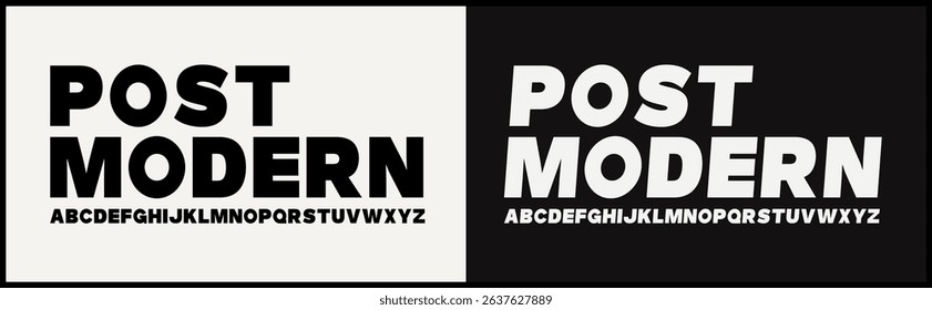 Modern bold vector font. Uppercase alphabet with elegant and  minimalist typography.