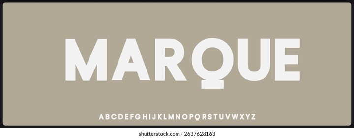 Modern bold vector font. Uppercase alphabet with elegant and  minimalist typography.