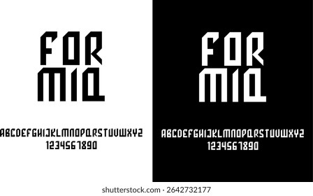 Modern bold vector font in an urban style for typography. Suitable for sports, technology, digital media, film, logo design, and vector illustrations.