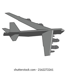 Modern Bomber Plane Illustration Vector Design Stock Vector (Royalty ...