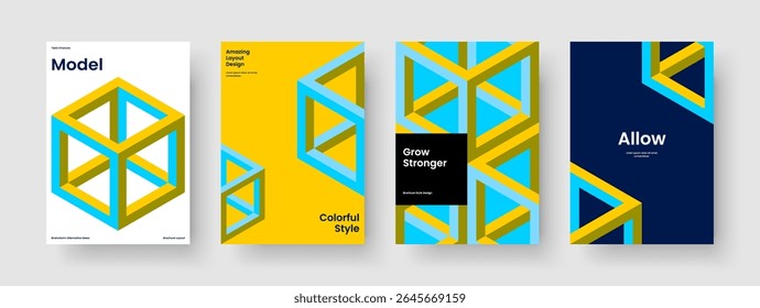 Modern Book Cover Design. Geometric Brochure Layout. Isolated Flyer Template. Banner. Business Presentation. Background. Report. Poster. Advertising. Catalog. Portfolio. Handbill. Notebook