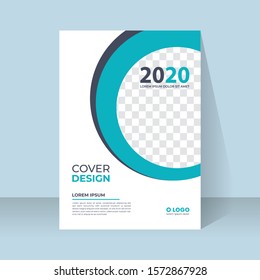 Modern Book Cover Design Template in A4, applicable for Brochure, Annual Report, Magazine,Poster, Business Presentation, Portfolio, Flyer, Banner, Website background vector