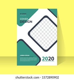 Modern Book Cover Design Template in A4, applicable for Brochure, Annual Report, Magazine,Poster, Business Presentation, Portfolio, Flyer, Banner vector