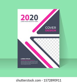 Modern Book Cover Design Template in A4, applicable for Brochure, Annual Report, Magazine,Poster, Business Presentation, Portfolio, Flyer, Banner vector