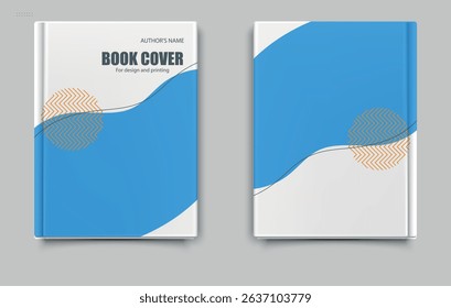 Modern Book Cover Mockup. Stylish book cover mockup with a modern abstract design in yellow and orange colors. Ideal for print design, branding, and creative portfolios.