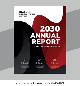 Modern book cover template in blue, red, yellow color. A4 size book cover template for annual report, magazine, booklet, proposal, portfolio, brochure, poster