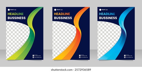 Modern Book Cover Template with Color Variations