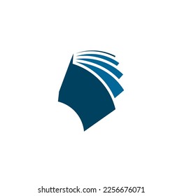 logotipo vectorial de ilustración de libro moderno