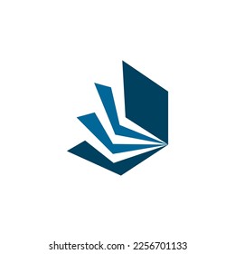 logotipo vectorial de ilustración de libro moderno